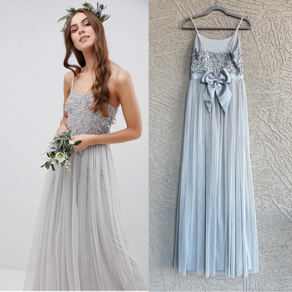 long sequin bridesmaid dress Knotted Long Sequin Formal Prom Long Dress by LaDivine CD0176  The Dress  Outlet